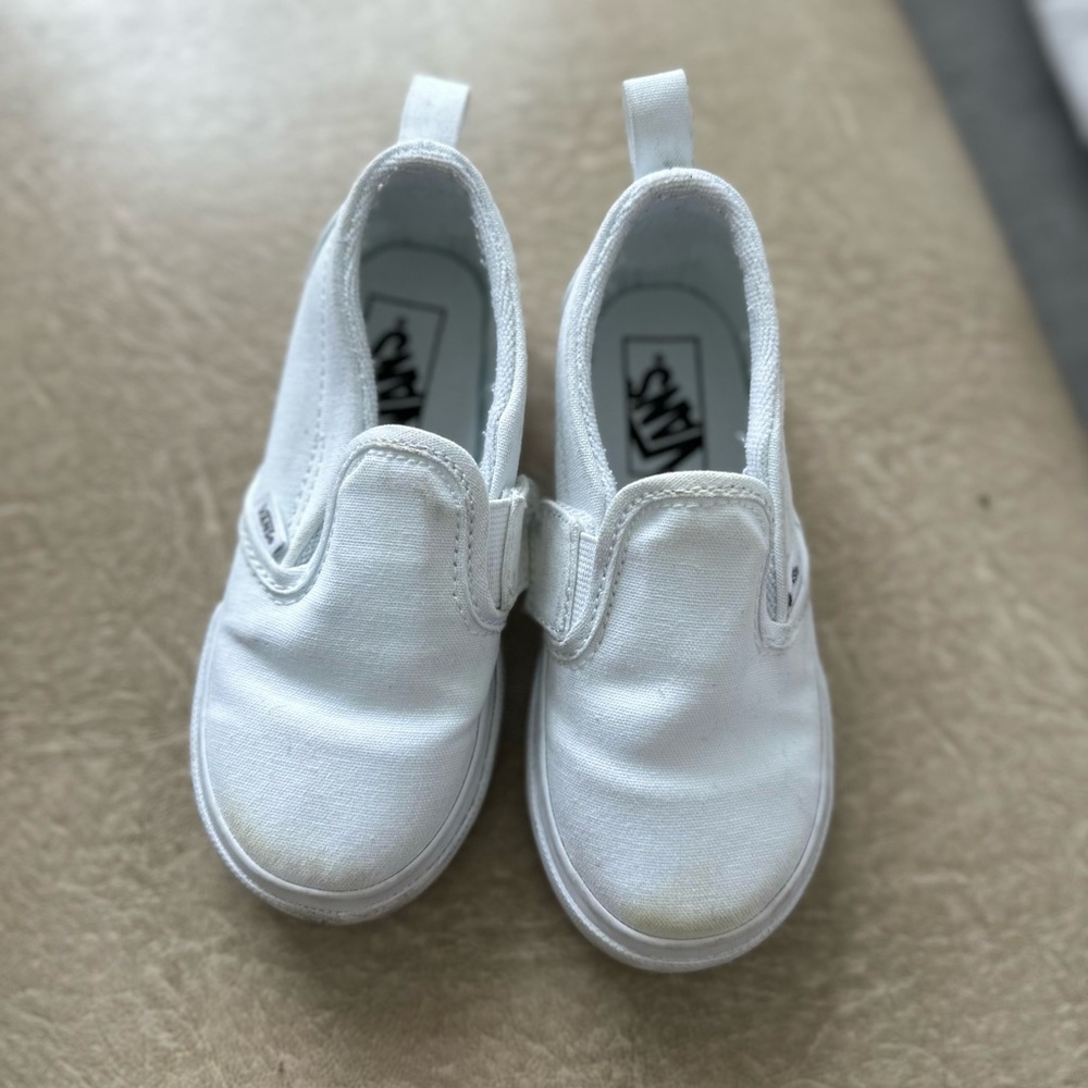 Toddler white vans